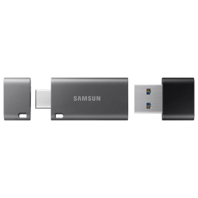 Флешка USB3.1 128 Гб Samsung  Duo Plus  USB Type A + USB Type C  серый