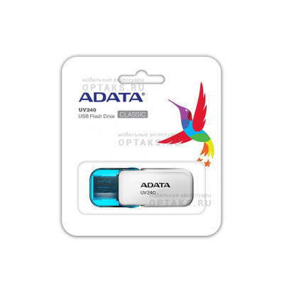Флешка USB, 16 Гб ADATA  UV240  белый