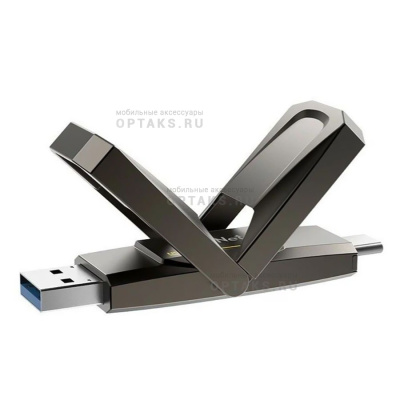 USB 3.2  128GB  Netac  US5  (USB 3.0/3.2 + Type C)  чёрный