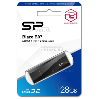 USB 3.0  128GB  Silicon Power  Blaze B07  чёрный