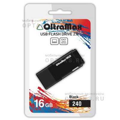 Флешка USB, 16 Гб OltraMax  240  чёрный