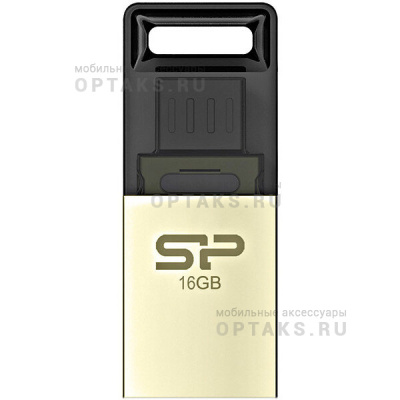Флешка USB 16 Гб Silicon Power  Mobile X10  (USB+microUSB)  for Android smartphones