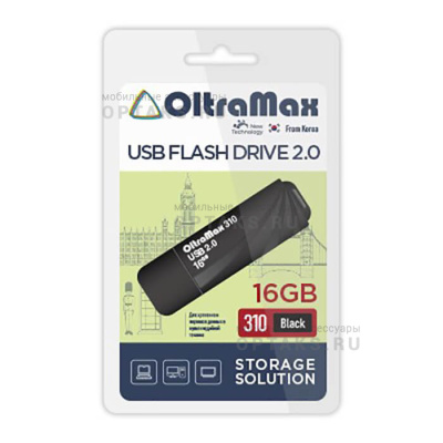 Флешка USB, 16 Гб OltraMax  310  чёрный