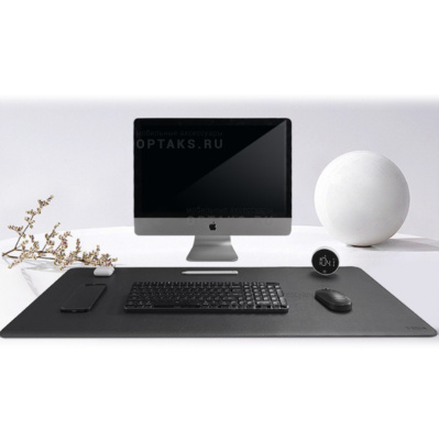 Коврик игровой XIAOMI MiiiW Oversized Leather Cork Mouse Pad, MWMLV01, 900х400х1,8 мм, black