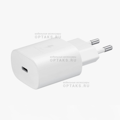 Сетевое зарядное устройство Samsung 25W PD Adapter (Качество AAA) белый, в коробке