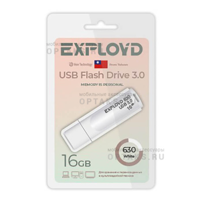 Флешка USB 16 Гб Exployd  630  белый