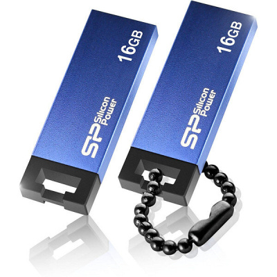 Флешка USB 16 Гб Silicon Power  Touch 835  синий  металл