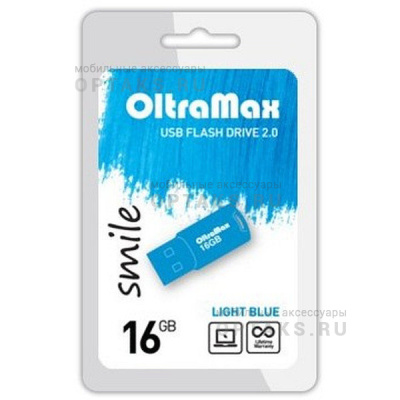 Флешка USB, 16 Гб OltraMax  Smile  голубой