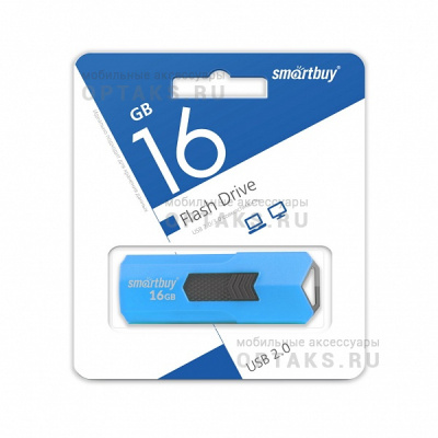 Флешка USB, 16 Гб Smartbuy  Stream  синий