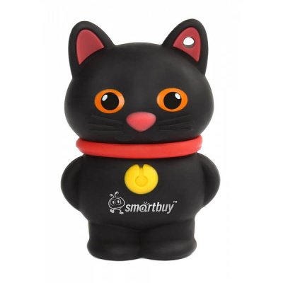 Флешка USB 16 Гб Smartbuy  Wild series  Котёнок  чёрный