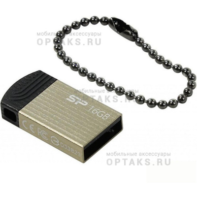 Флешка USB, 16 Гб Silicon Power  Touch T20  шампанское