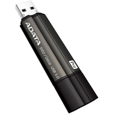Флешка USB3.0 128 Гб ADATA  S102  Pro  (Read 600х)  серый алюминий