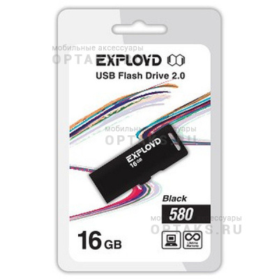 Флешка USB, 16 Гб Exployd  580  чёрный