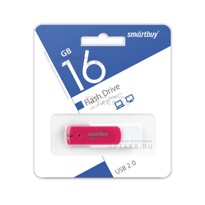 Флешка USB, 16 Гб Smartbuy  Diamond  розовый
