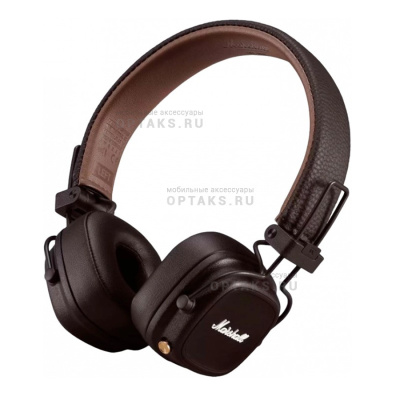 Наушники беспроводные накладные Marshall Major IV (Premium 1:1 качество), коричневые, в коробке