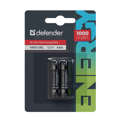 Аккумулятор DEFENDER HR03 (1000 mAh) ААА Ni-MH BL2 (20/200)