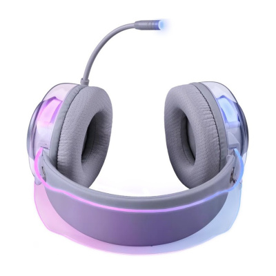 Гарнитура игровая DEFENDER Glitch, RGB, провод 2 м, белый (1/20)