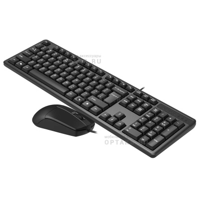 Набор компьютерный клавиатура + мышь A4TECH KK-3330S клав:черный мышь:черный USB